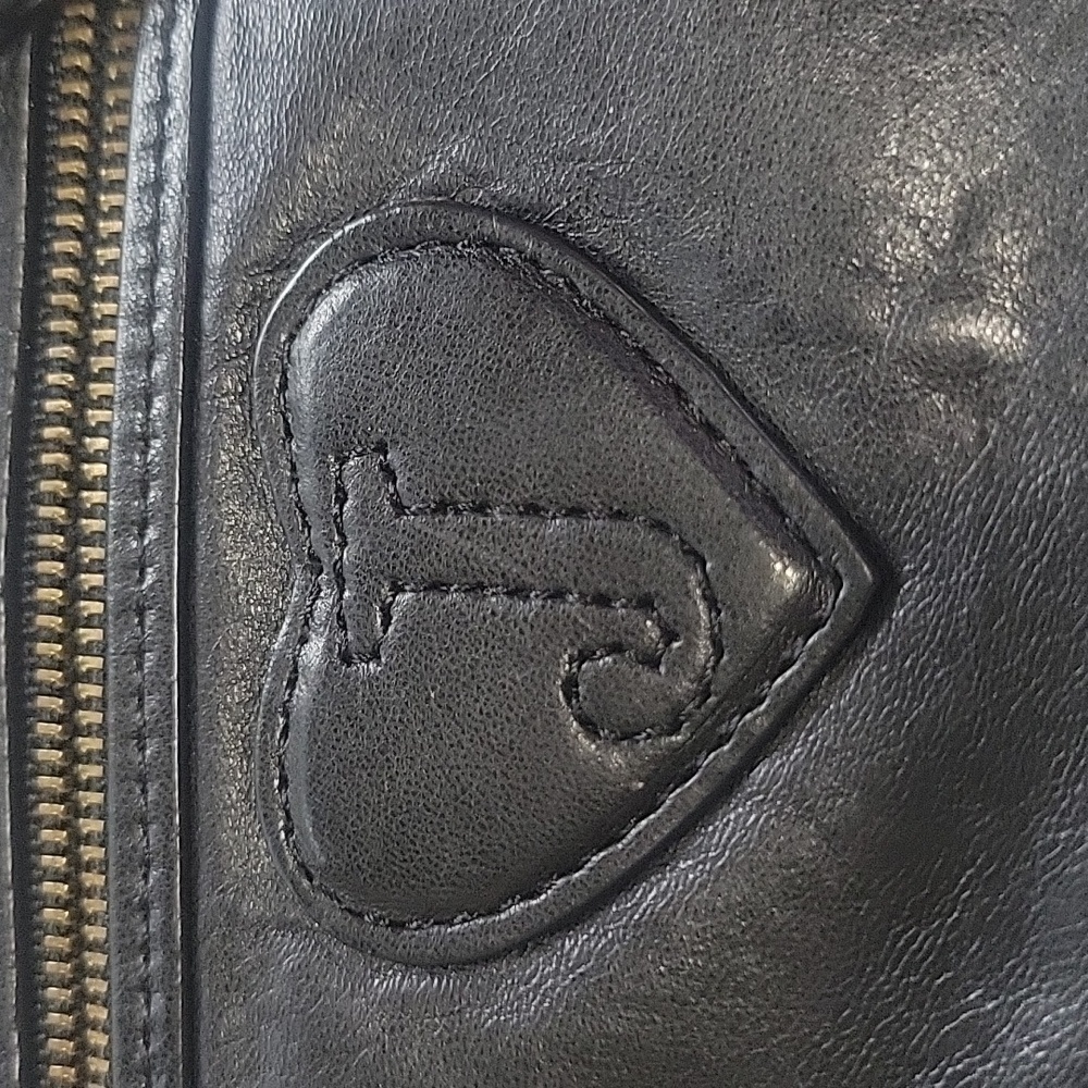 Y2k Vintage Juicy Couture Black Leather Wristlet Clutch Wallet - Picture 5 of 9